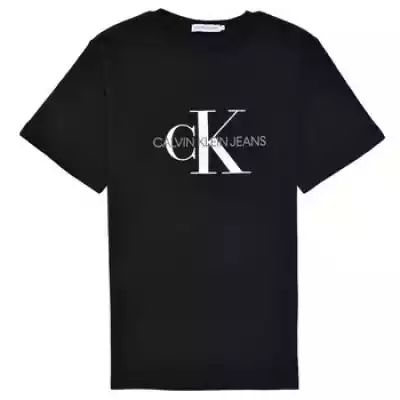 T-shirty z krótkim rękawem Dziecko Calvin Klein Jeans  MONOGRAM  Czarny Dostępny w rozmiarach dla chłopców. 10 lat. ODPOWIEDZIALNA MODA: bawełna organiczna