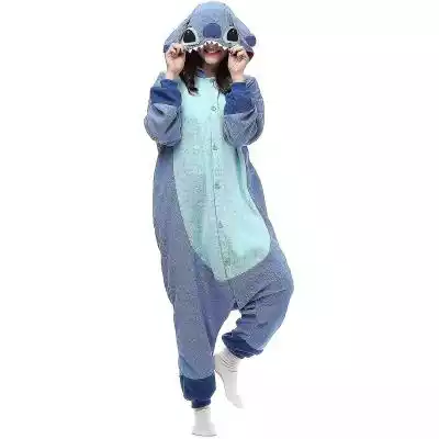 Stitch Costume Pajama Onesie Kigurumi Ko Podobne : Stitch Costume Pajama Onesie Jumpsuit Bielizna nocna Animal Hoodie V niebieski 85 - 2726464
