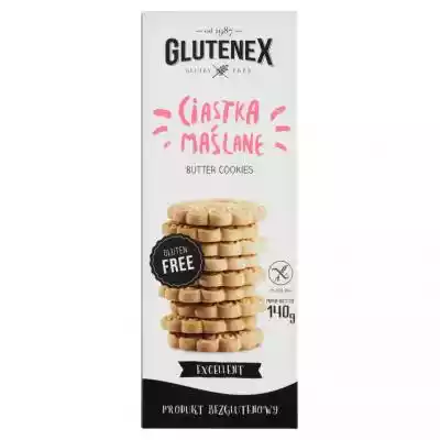 GLUTENEX - Ciastka maślane bezglutenowe Podobne : Ciastka z Beskidów - Ciastka z orzechem arachidowym dekorowane czekoladą - 233447
