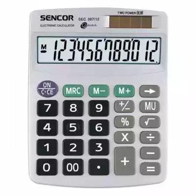 Sencor Kalkulator biurkowy SEC 367/12,12 Podobne : Sencor Kalkulator kieszonkowy SEC 250, 8 cyfr LCD, Podwójne zasilanie - 397664