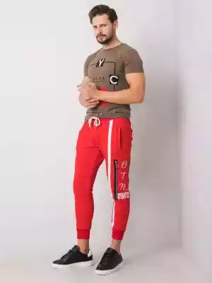 Spodnie dresowe Spodnie dresowe męskie c Spodnie dresowe Spodnie dresowe męskie czerwony