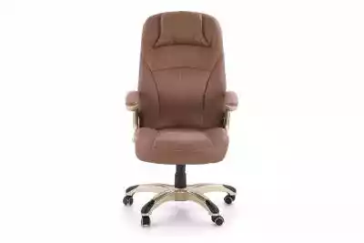 Krzesło do biurka z podłokietnikami brąz Meble tapicerowane > Krzesła > Krzesła obrotowe