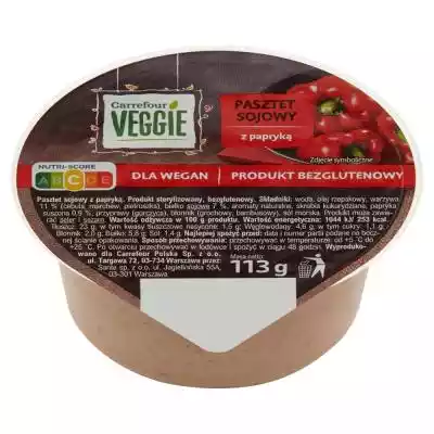 Carrefour Veggie Pasztet sojowy z papryk Artykuły spożywcze > Zdrowa żywność > Produkty wegetariańskie