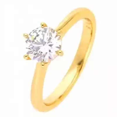 Złoty pierścionek zaręczynowy stal chiru obraczki slubne z bialego zlota