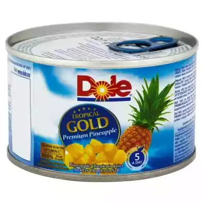Dole Tropical Gold Kawałki ananasa w sok Artykuły spożywcze > Przetwory warzywne i owocowe > Owoce w syropie