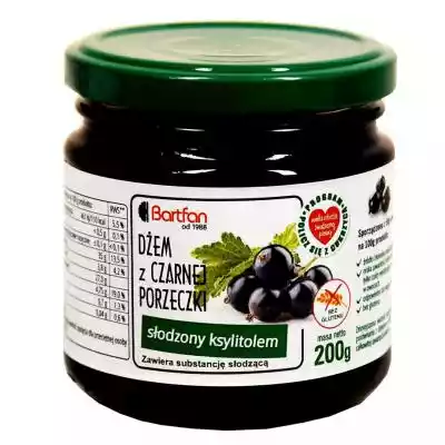 BartFan - Dżem z czarnej porzeczki słodz Podobne : Mus z czarnej porzeczki (70 % owoców) bezglutenowy BIO 225 g - 302351
