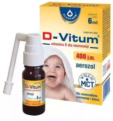 D-Vitum 400 dla niemowlat aerozol 6 ml DZIECKO > Zdrowie dziecka > Witaminy i minerały dla dzieci i niemowląt > Witamina D dla dzieci