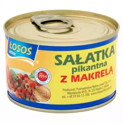Łosoś Ustka - Sałatka pikantna z makreli Produkty spożywcze, przekąski > Konserwy, marynaty > Konserwy rybne