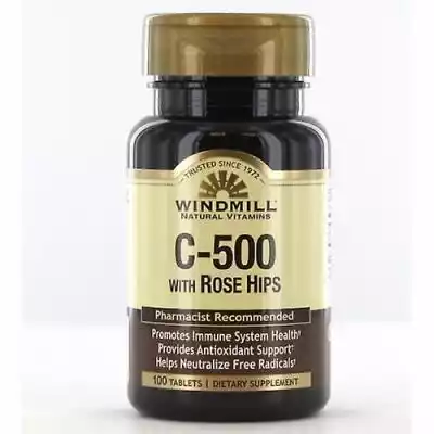 Windmill Health Witamina C Rose Hips,  500mg,  100 tabletek (Opakowanie 1)