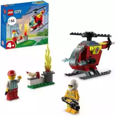 LEGO City 60318 Helikopter strażacki Podobne : LEGO - City Terenówka ratowników dzikich zwierząt (60301) - 67742
