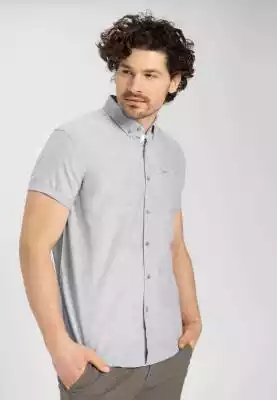 Lniana koszula z krótkim rękawem K-GROS Podobne : Męska koszula o regularnym kroju, we wzorki K-SAO - 27018