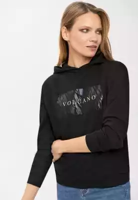 Czarna bluza damska z kapturem B-FOGi linie