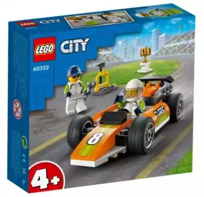 LEGO City Samochód wyścigowy 60322Wyrusz na tor i wygraj wyścig w superszybkiej wyścigówce. Załóż kask,  siądź za kierownicą i popędź przed siebie z rykiem silnika. Czas zjechać do boksu? Żaden problem! Pomóż mechaniczce w drobnych naprawach,  a potem wróć na tor wykonać kolejne rekordowe 