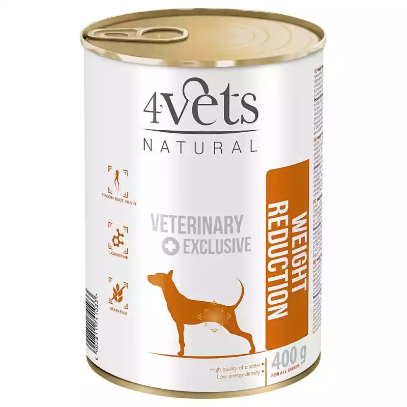 4Vets Natural Weight Reduction - 12 x 400 g 4vets ceny i opinie