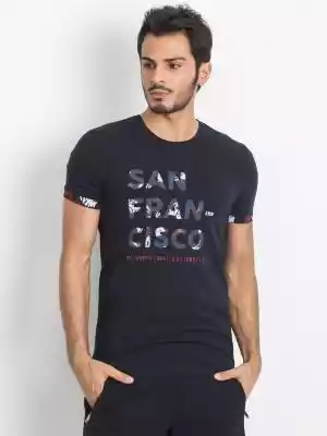 T-shirt T-shirt męski granatowy Podobne : zero - T-shirt damski, biały - 1671773