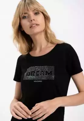 Koszulka damska ze świecącymi dżetami T- ZIMOWA WYPRZEDAŻ > KOBIETA > T-shirty