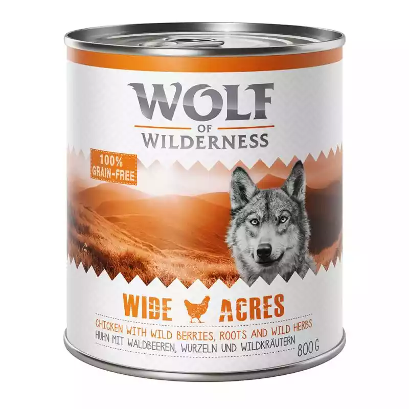 Korzystny pakiet Wolf of Wilderness Adult, 12 x 800 g - Wide Acres, kurczak Wolf of Wilderness ceny i opinie