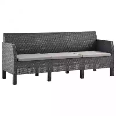 3-osobowa sofa ogrodowa z poduszkami, an Podobne : Sofa z dodatkowymi poduszkami szara FELI - 160264
