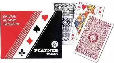 Karty StandardKlasyczne,  bardzo popularne karty do gry Piatnika. W komplecie 2 talie,  idealne do brydża,  pokera,  remika oraz innych gier.