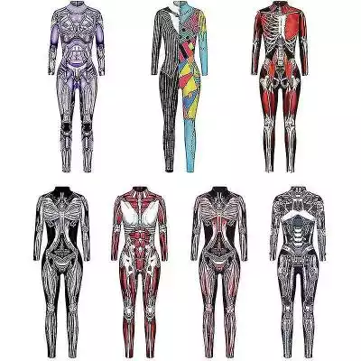 Kobiety 3D Printed Cosplay Jumpsuit Carn Podobne : Kobiety 3D Printed Cosplay Jumpsuit Carnival Halloween Party Cyberpunk Playsuit Fancy Dress Costume Styl 2 XL - 2798076
