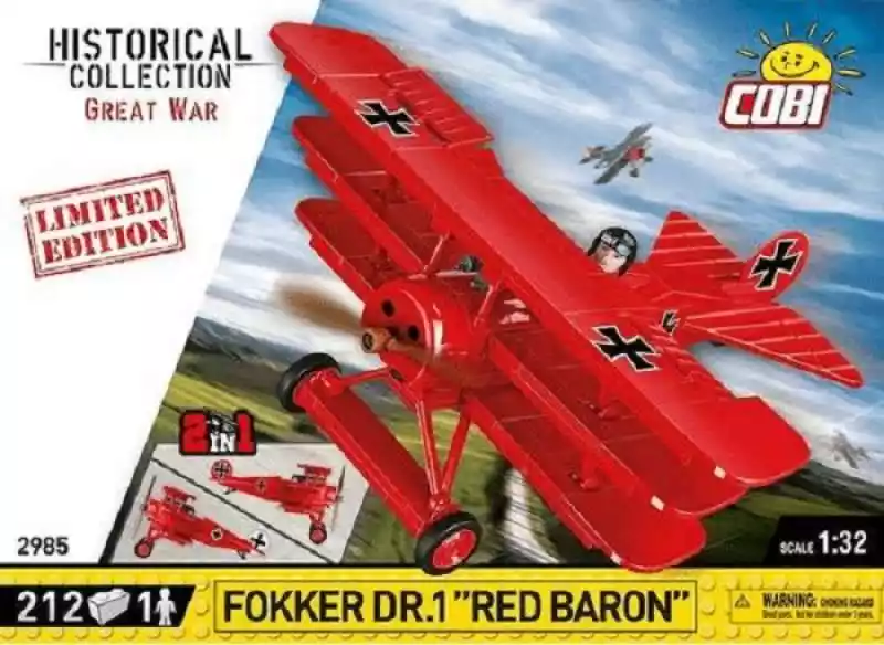 Klocki Cobi Great War Fokker Dr.1 2986 COBI ceny i opinie