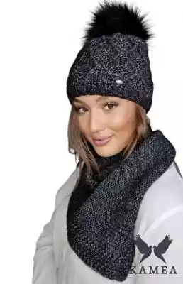 Komplet damski zimowy czapka z chustą me Podobne : Komplet damski zimowy czapka z chustą merino wool w kolorze czarnym Frezja (czarny) - 125030