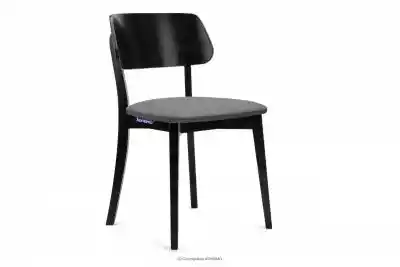 Krzesło nowoczesne czarne drewniane szar Meble tapicerowane > Krzesła > Krzesła kuchenne