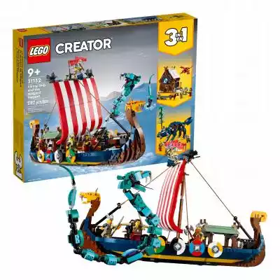 Lego 3 w 1 Statek Wikingów i Wąż z Midga Allegro/Dziecko/Zabawki/Klocki/LEGO/Zestawy/Creator 3 w 1
