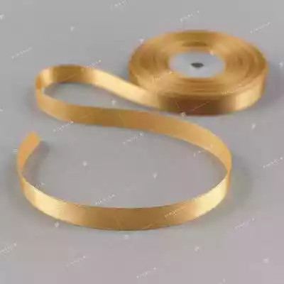Wstążka atłasowa złoty 12,5 mm (538) pasmanteria