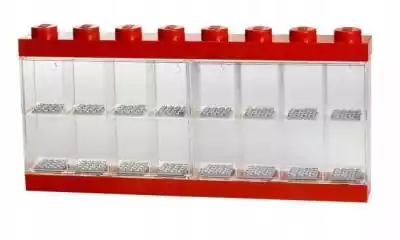 Lego Minifigure gablotka na 16 Figurek czerwona