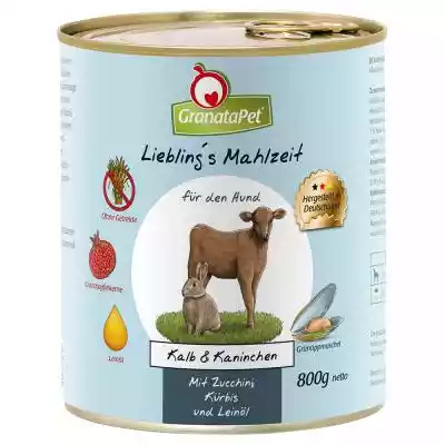 GranataPet Liebling's Mahlzeit karma dla Podobne : GranataPet Liebling's Mahlzeit karma dla psa, 6 x 800 g - Wołowina i bażant z ziemniakami, szpinakiem i olejem ostowym - 337501