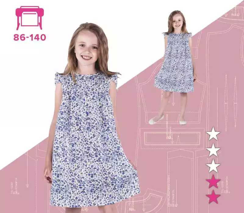 Wykrój Sukienka dziecięca Jagoda - wydruk wielkoformatowy 86-140 Pinsola - brak producenta - ceny i opinie