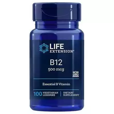 Life Extension Witamina B12, 500 mcg, 10 Podobne : Life Extension Witamina B6 250 mg 100 Wegetariańskie kapsułki - 2716201