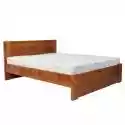 Łóżko BODEN EKODOM drewniane : Rozmiar - 200x200, Kolor wybarwienia - Ciemny Orzech, Szuflada - Brak