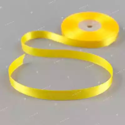 Wstążka atłasowa żółty 12,5 mm (536) pasmanteria