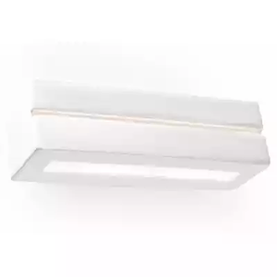 Sollux Vega Line SL.0231 kinkiet lampa ścienna 1x60W E27 biała - Kinkiet Sollux Vega to oprawa ścienna ceramiczna o prostokątnej obudowie z dekoracyjnym wycięciem na froncie kinkietu. Sposób rozchodzenia się światła w efektowny sposób rozświetli ścianę lub wnękę. Kinkiet występuje w kolorz