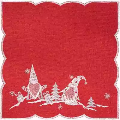 Obrus świąteczny Krasnale czerwony, 35 x Podobne : Świąteczny obrus Krasnale i choinki, 90 x 90 cm - 274813