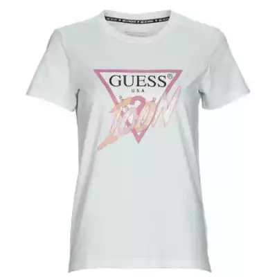 T-shirty z krótkim rękawem Guess  SS CN ICON TEE  Biały Dostępny w rozmiarach dla kobiet. S, M, L, XL, XS.