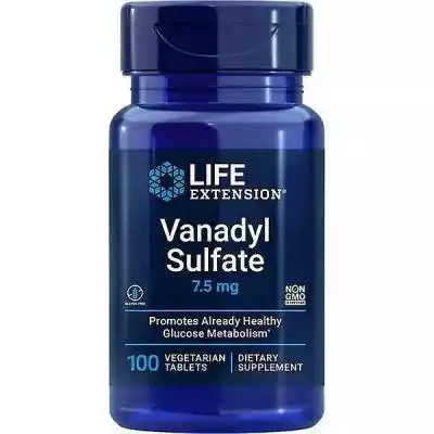 Life Extension Siarczan wanadylu 7,5 mg  Podobne : Life Extension Iron Protein Plus, 300 mg, 100 Vcaps (opakowanie po 1) - 2983426