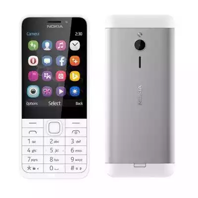 Nokia Telefon 230 DS srebrno-biały Smartfony Telefony/Telefony/Telefony komórkowe