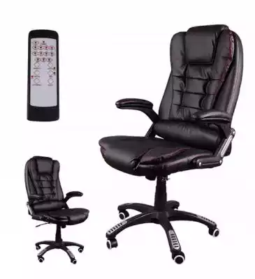 Nowoczesny Fotel Biuro Krzesło Czarny Z Masażem
