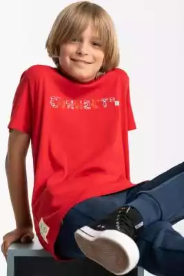 Bawełniana koszulka chłopięca z nadrukie connect