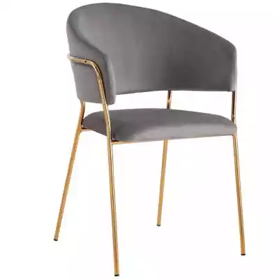 Krzesło Glamour szare DC-893 welur, złot Krzesła > Krzesła według stylu > Krzesła glamour