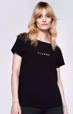 T-shirt damski (czarny) Podobne : Damski t-shirt z krótkim rękawem, z kotami bohaterami, różowy - 29354