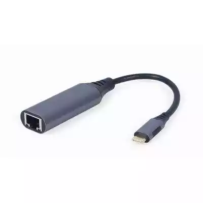Gembird Adapter USB-C to LAN GbE RJ-45 Laptopy/Akcesoria komputerowe/Adaptery i przejściówki