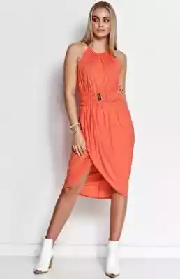 M641 sukienka midi (pomarańczowy)