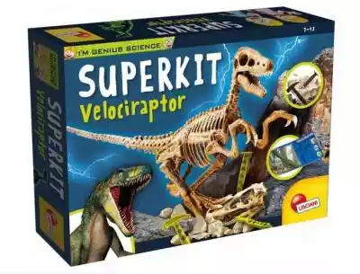 Wejdź do świata dinozaurów! Przed Tobą edukacyjny zestaw,  dzięki któremu odkryjesz ich fascynujący świat i poznasz wiele ciekawostek na ich temat. W opakowaniu znajduje się szkielet Velociraptora do złożenia. Jednak nie będzie to tak łatwe jak się wydaje! Wszystkie kości musisz odkopać ni
