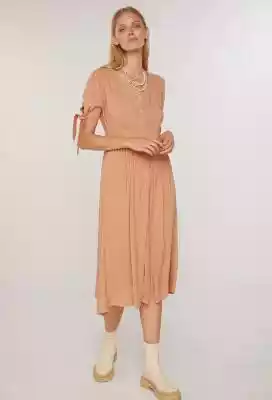 Wiskozowa sukienka na guziki Podobne : Guziki 15 mm + 22mm - Brązowe 20 szt. - 49315