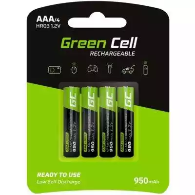 Akumulatorki AAA 950 mAh GREEN CELL (4 s Podobne : Dywan bawełniany green / brown / golden  Ib Laursen, 180 cm - 31564