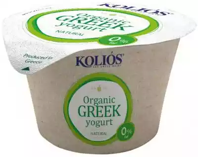 Jogurt grecki o zawartości tłuszczu 0%. SKŁADNIKI: pasteryzowane MLEKO krowie odtłuszczone BIO,  żywe kultury bakterii jogurtowych.